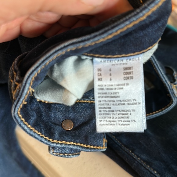 American eagle outfitters next level stretch jeggings darkwash sz 6short length - Picture 5 of 5